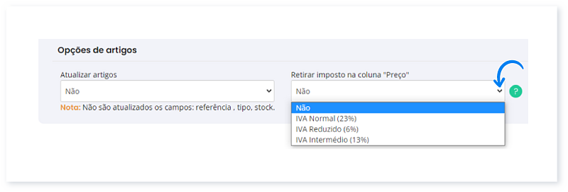 Importar artigos a partir de um ficheiro XLS, XLSX ou CSV 6